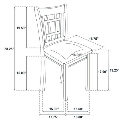 Lattice Back Side Chairs (Set of 2)