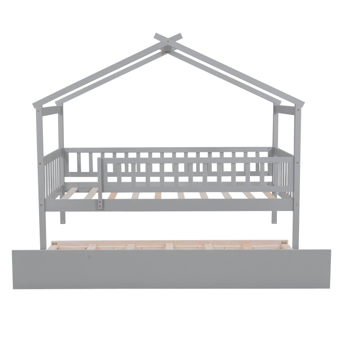 Creativity House Bed With Twin Size Trundle