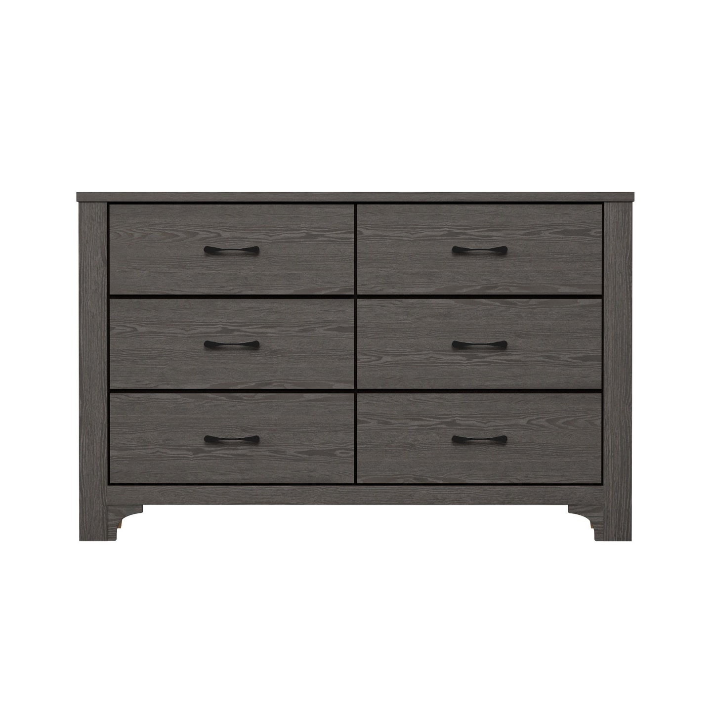 Stylish 6 Drawer Dresser - Brown - Wood