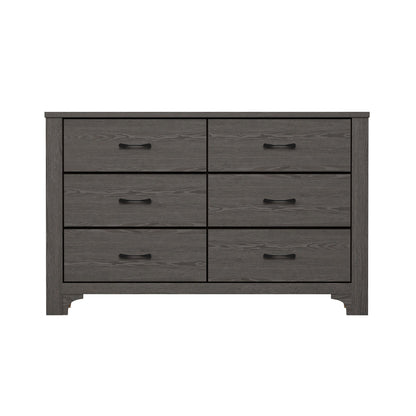 Stylish 6 Drawer Dresser - Brown - Wood