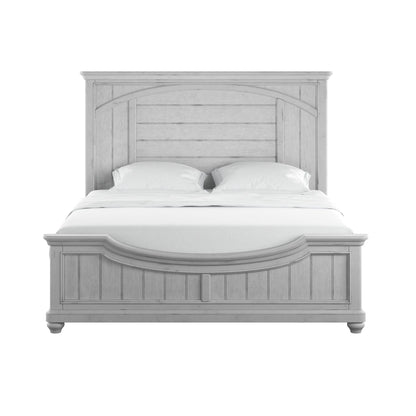 Queen Panel Bed - Gray - Wood