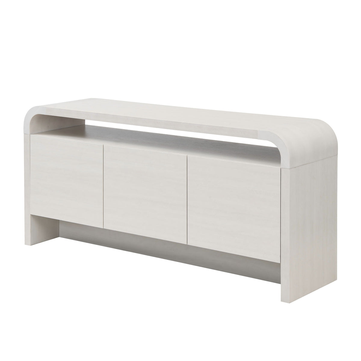 Arlo - Waterfall Sideboard Cabinet With Open Shelf And Hidden Storage