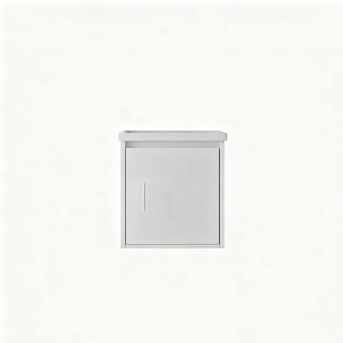 20" Floating Bathroom Vanity Combo With Wall Cabinet, Ceramic Sink & Soft Close Doors - White