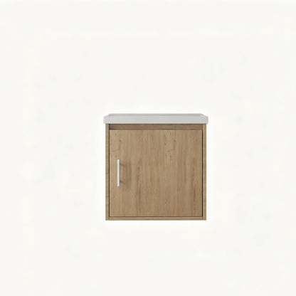 Floating Bathroom Vanity Combo, Wall Mounted Cabinet With Sink & Soft Close Doors For Small Bathrooms