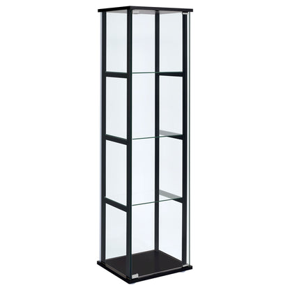 Serena - 4 Shelf Curio Cabinet - Black