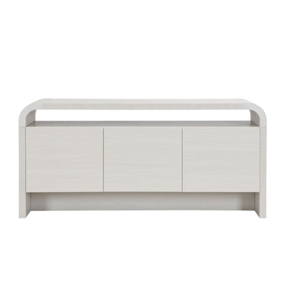 Arlo - Waterfall Sideboard Cabinet With Open Shelf And Hidden Storage