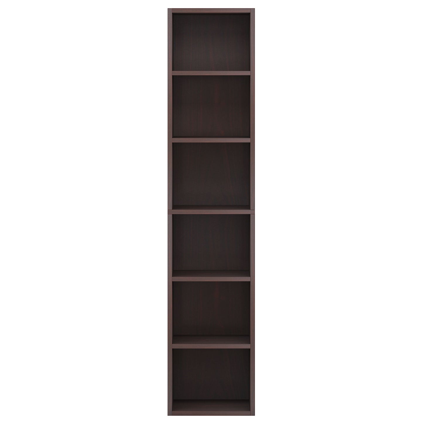 6 Tier Narrow Corner Cube Bookcase Storage, Freestanding Shelf With Open Cubes For Living Room