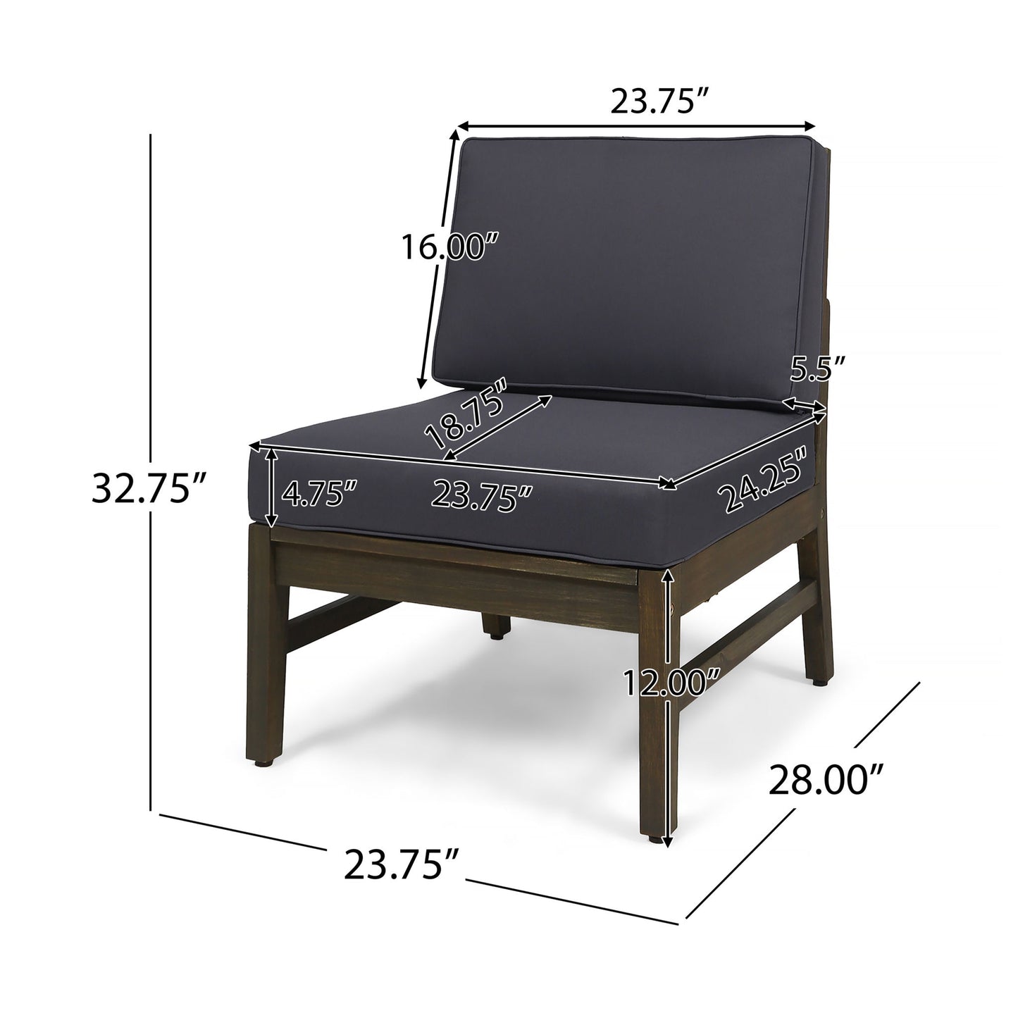 Perla - Armless Chair