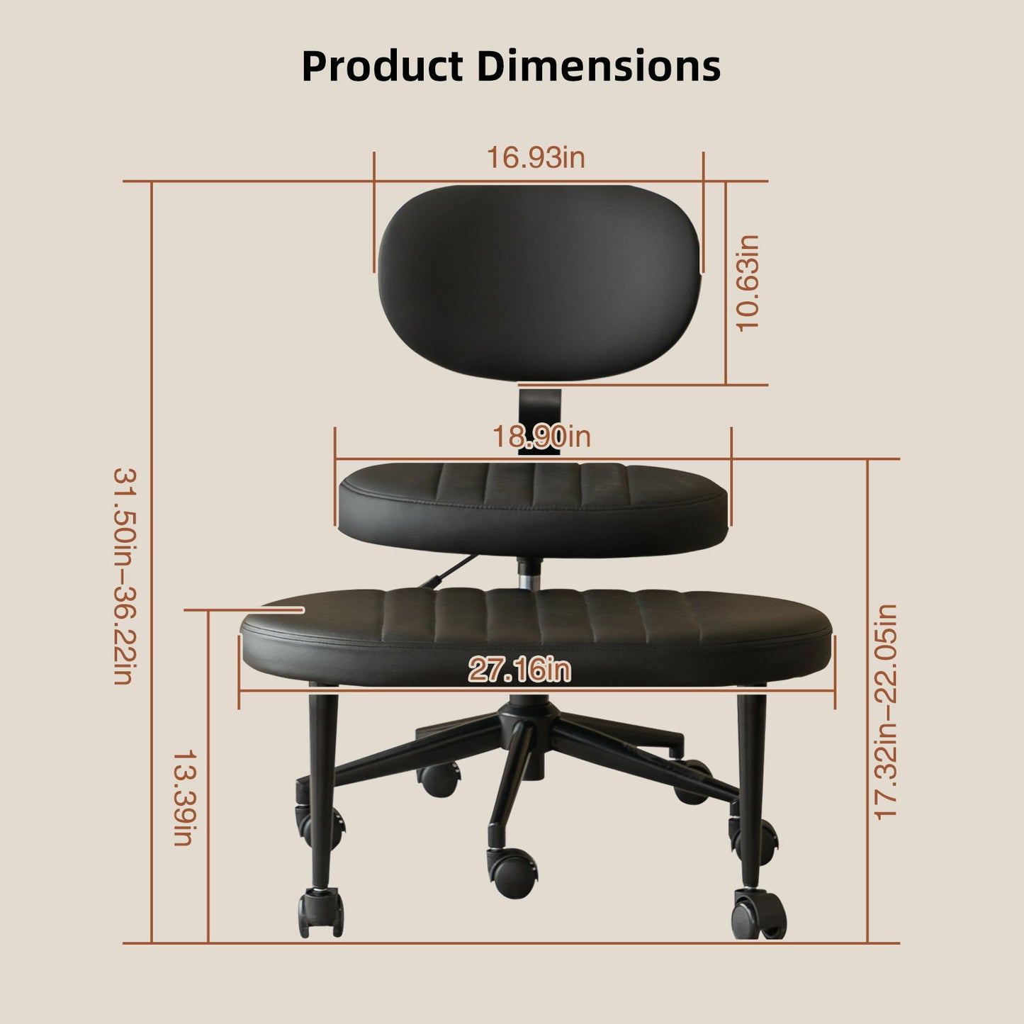 Ergonomic Cross Legged Office Chair With Back Support