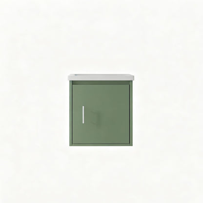Floating Bathroom Vanity Combo, Wall Mounted Cabinet With Sink & Soft Close Doors For Small Bathrooms