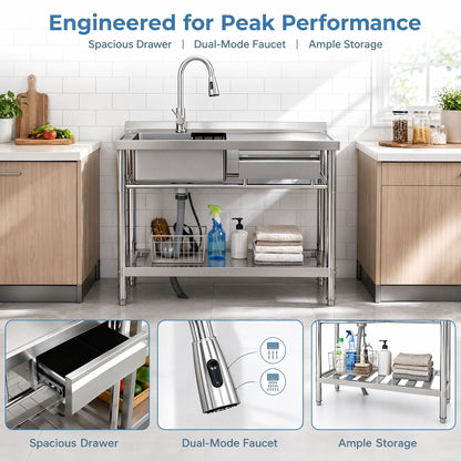 Freestanding Utility Sink With Accents