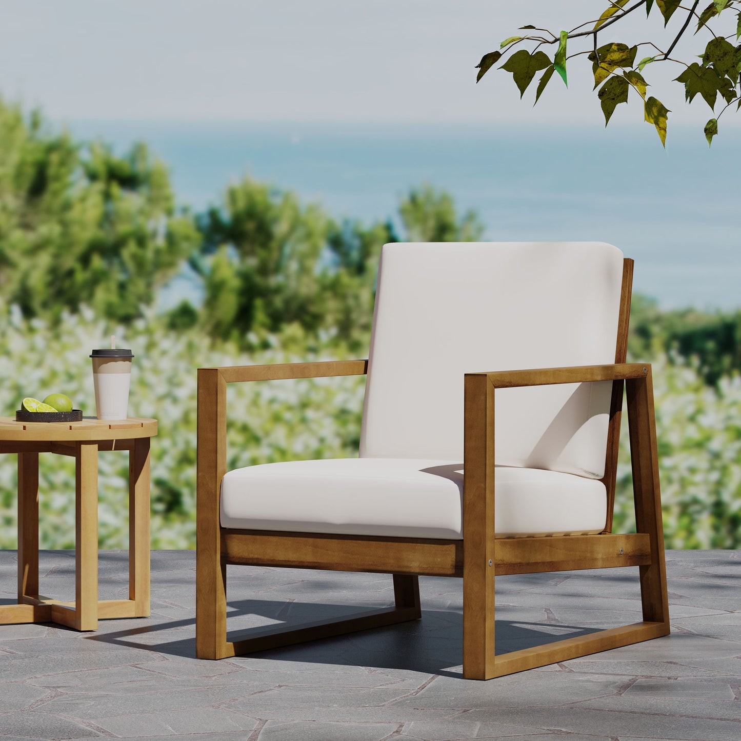 4 Person Outdoor Seating Group With Water Resistant Cushions