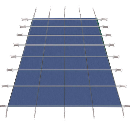 Inground Rectangle Winter Safety Pool Cover, Solid Safety