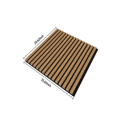 3D Groove Acoustic Panels & Strip Boards, Sound Absorbing Wall & Ceiling Panels (Set of 8) - Walnut