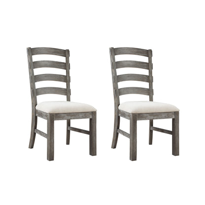 Upholstered Dining Chairs (Set of 2) - Brown - Wood