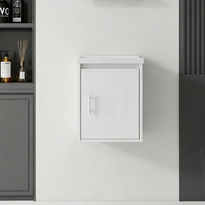 Floating Bathroom Vanity Combo, Wall Mounted Cabinet With Sink & Soft Close Doors For Small Bathrooms