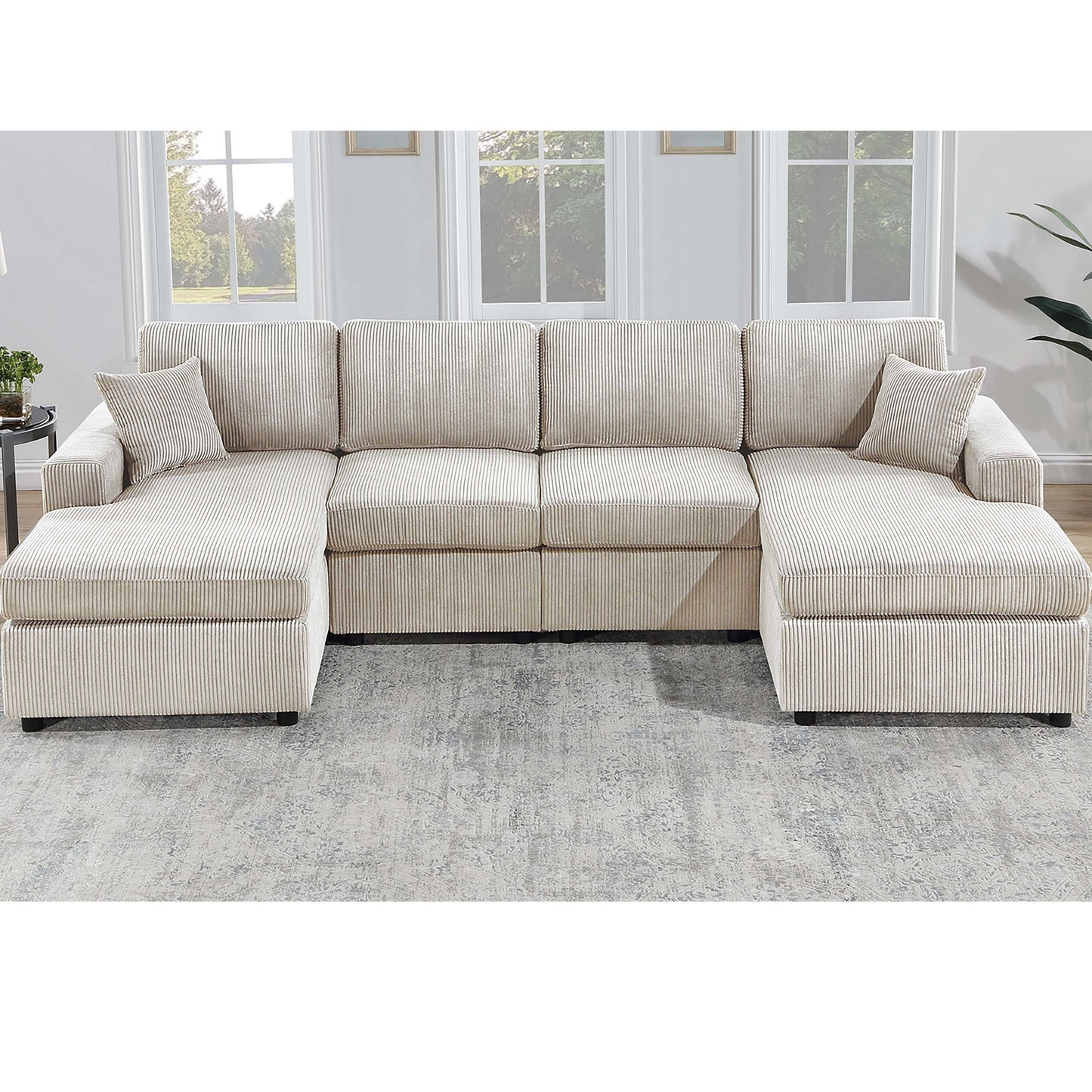 Modern Design Sectional Set With Right And Left Arm Chaise