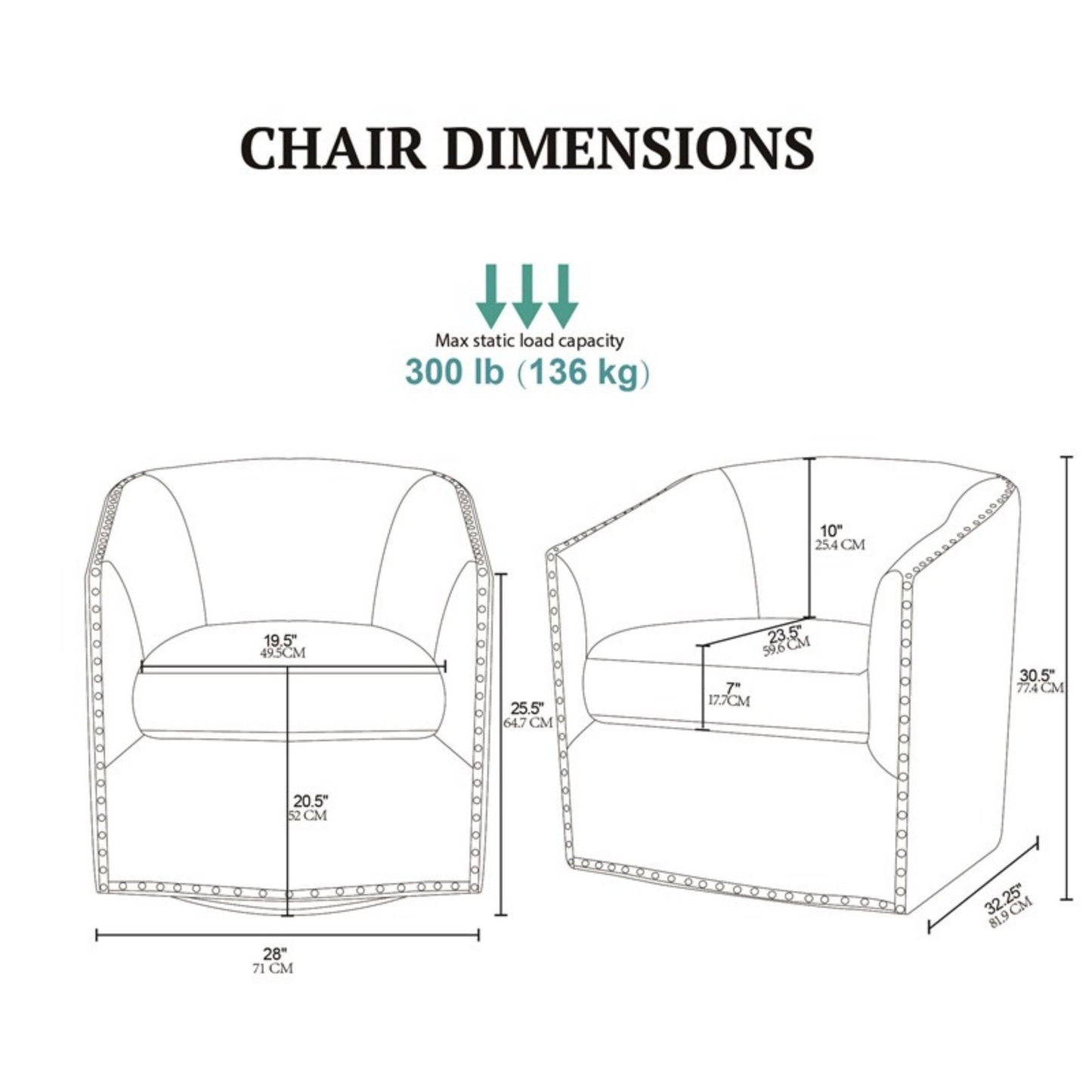 Luxurious Chair With 360 Degree Rotation