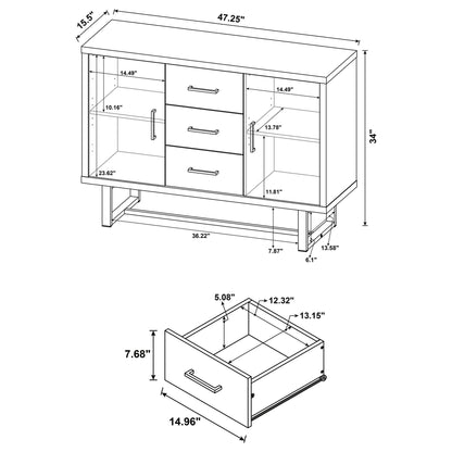 Sedona - 3 Drawer Cabinet - Oak