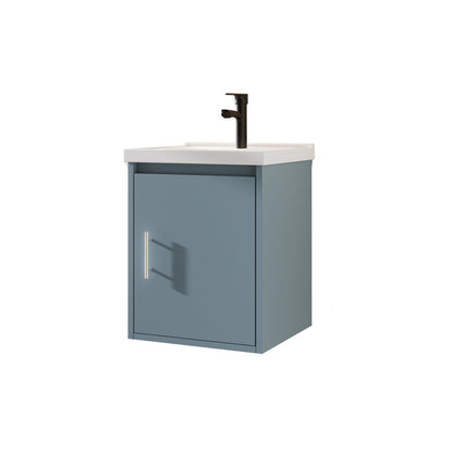 Floating Bathroom Vanity Combo, Wall Mounted Cabinet With Sink & Soft Close Doors For Small Bathrooms