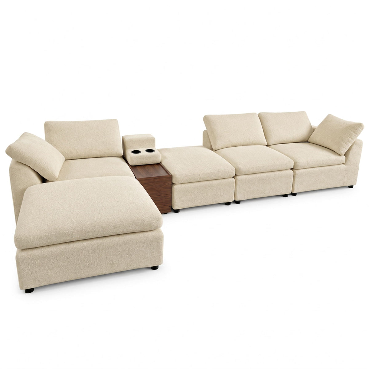 Modular Cloud Couch With Storage Console