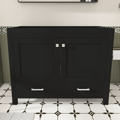 Bathroom Vanity With Soft Close Cabinet, Single Drawer, Sink Not Included - Black