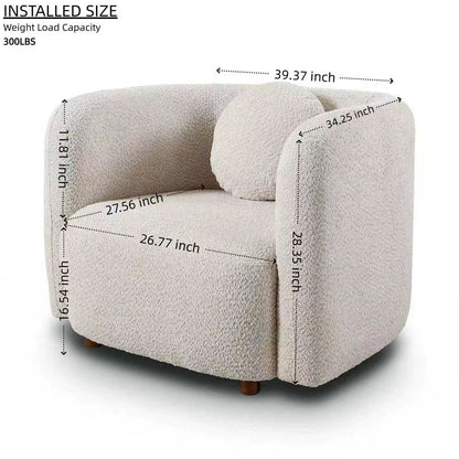 Japandi Style Accent Square Chair