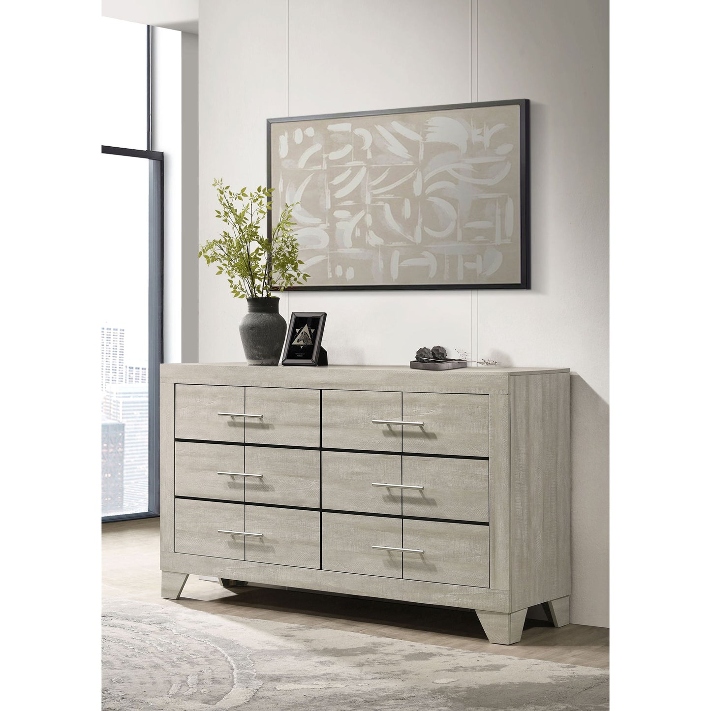 Strout - 6 Drawer Dresser - Cream