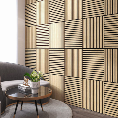 Acoustic Panels With Strip Design, Sound Absorbing Wall & Ceiling Panels