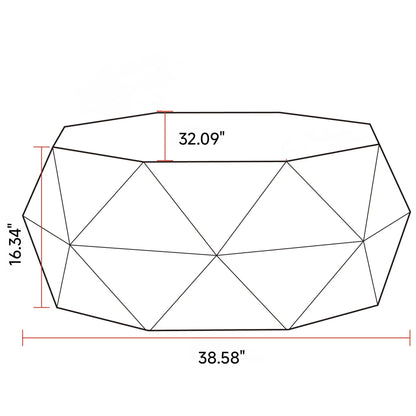Coffee Table With 3D Embossed Design - Natural