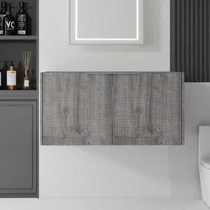 Floating Bathroom Vanity Cabinet With Soft Close Double Doors, Spacious Interior Storage, Wall Mounted, Cabinet Only