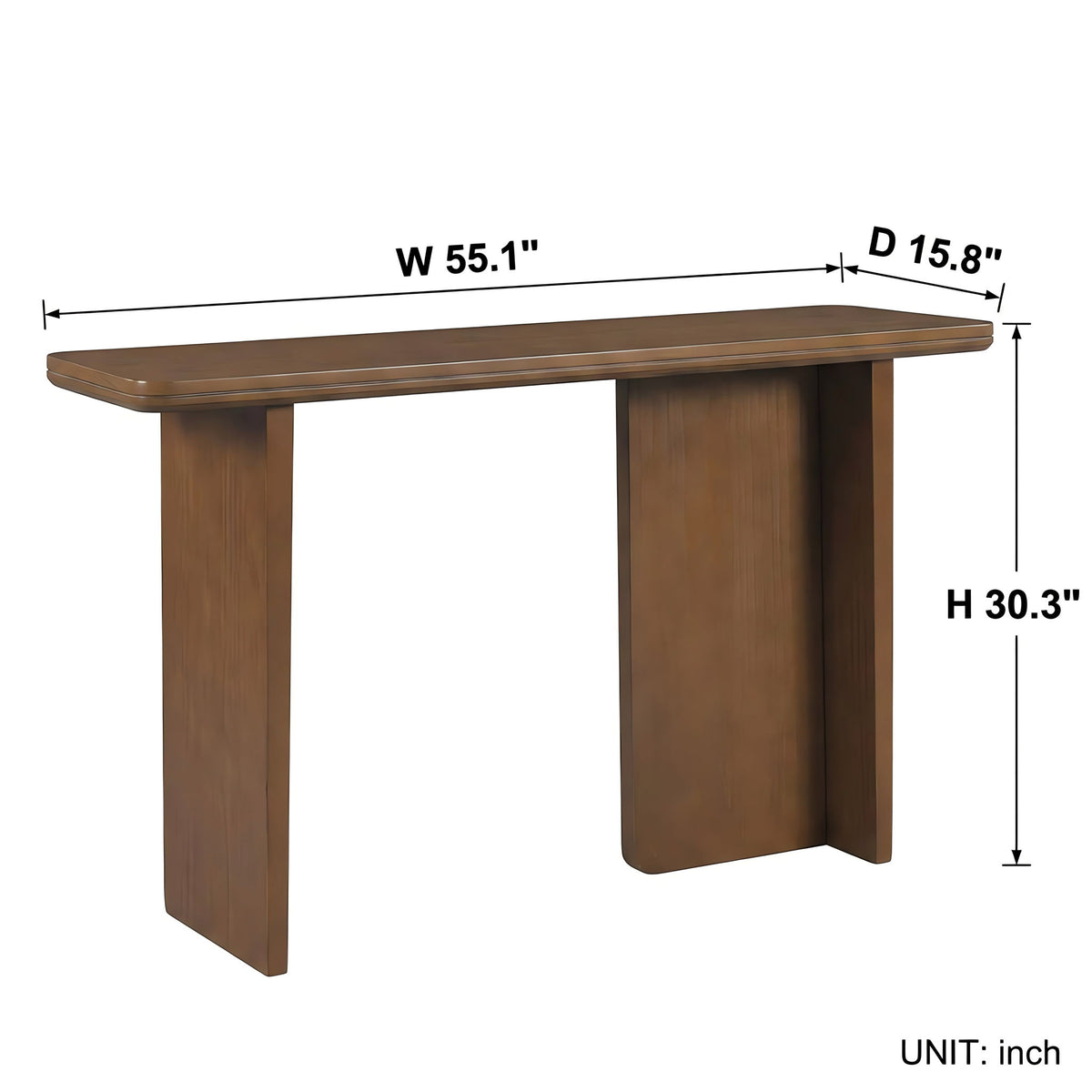 Arden - Rounded Edge Console Table