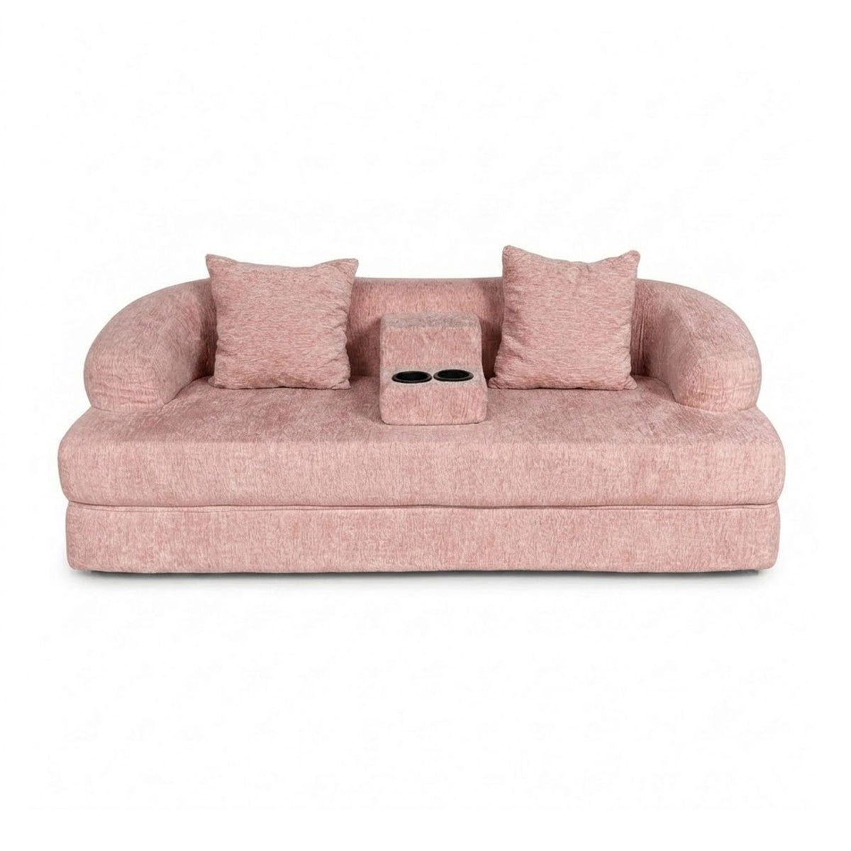 2 In 1 Convertible Sleeper Sofa Bed With Cup Holders