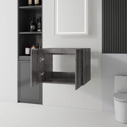 Floating Bathroom Vanity Cabinet With Soft Close Double Doors, Spacious Interior Storage, Wall Mounted, Cabinet Only
