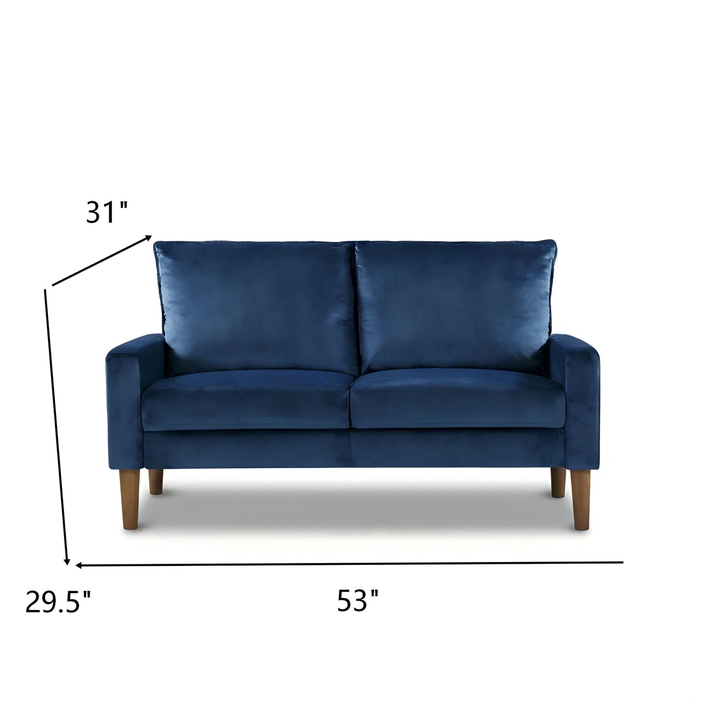 Upholstered Loveseat Sofa, 2 Seater Couch For Living Room Apartment
