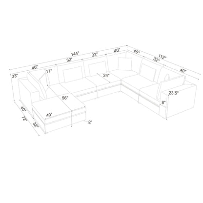 Upholstered Modular Sectional & Custom Configuration