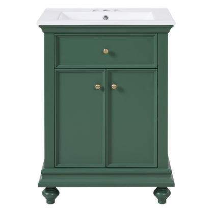 Modern Bathroom Vanity With Tip-Out Drawer And Soft-Close Hinges