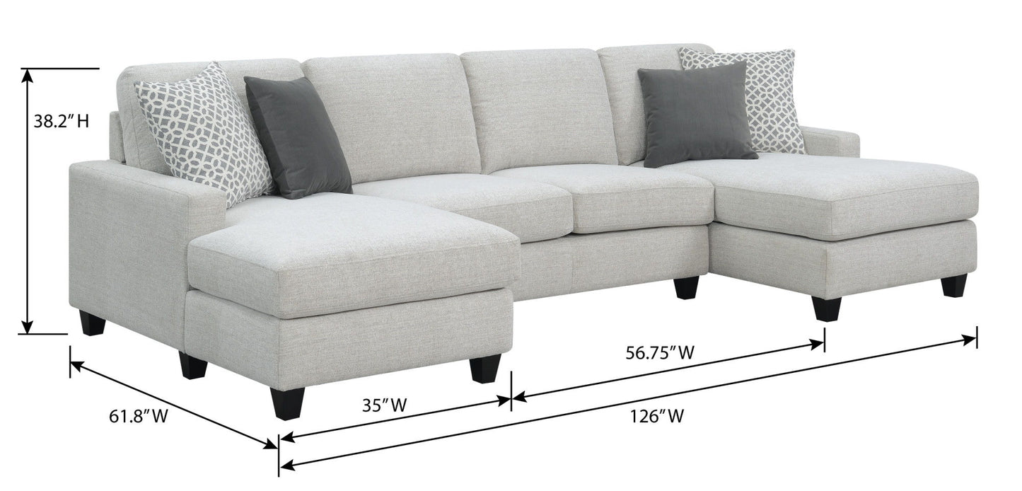 Chaise Sectional - Gray
