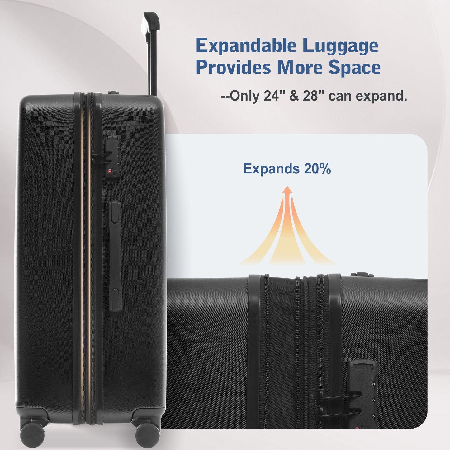 Hardside Luggage Set 5 Piece With Front Opening
