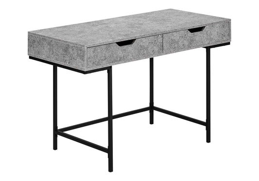 Computer Desk For Home Office, Laptop, Storage Drawers, Versatile Placement - Gray