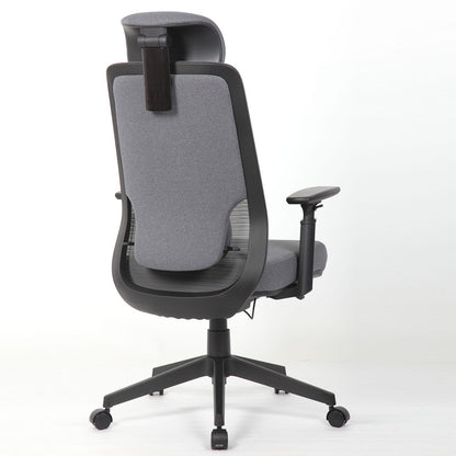 High Back Ergonomic Office Chair With Adjustable Headrest & 5D Armrest, Height Adjustable Swivel For Home Office - Antique Gray