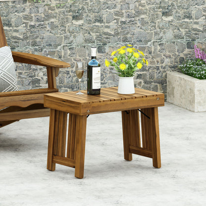 Temptation - Outdoor Foldable Side Table With Slat Design