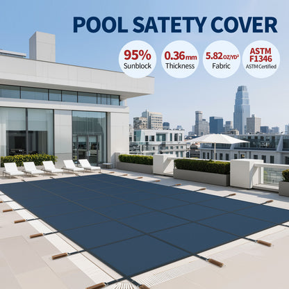Swimming Pool Safety Cover - Blue