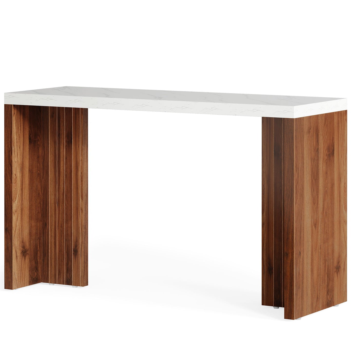Home Bar Height Table For Kitchen - Brown / White
