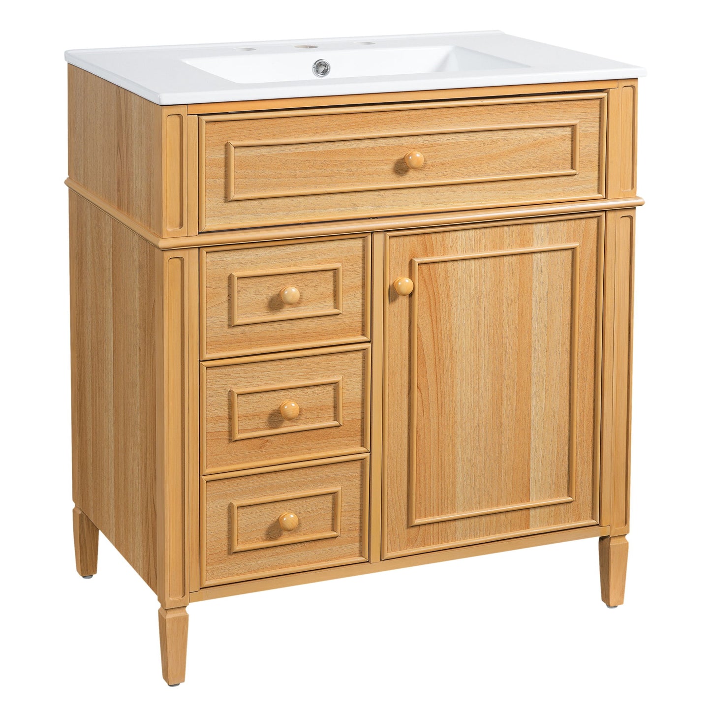 Bathroom Vanity With Flip Out Drawer, 2 Soft-Close Drawers