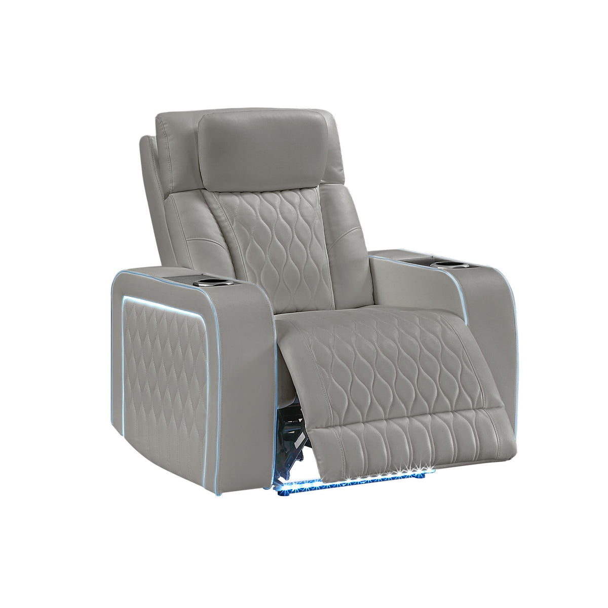 Electra - Power Recliner With Power Headrest, Massage, LED Lighting And USB Control