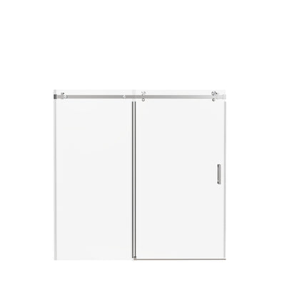 Frameless Single Sliding Shower Door, Sgcc Tempered Glass, Reversible