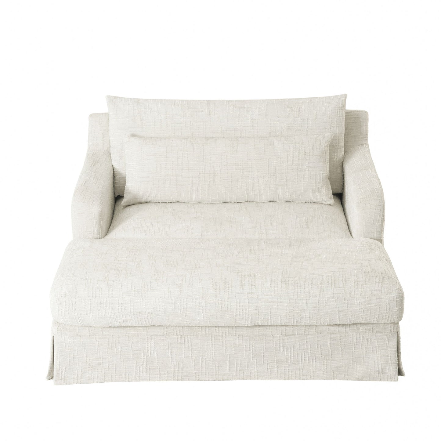 Sofa Bed Loveseat With Textured Surface And 2 Cushions