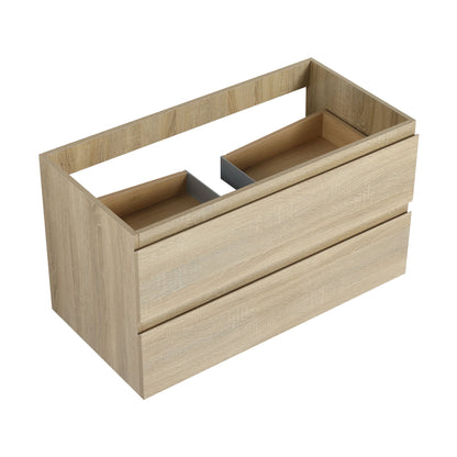Wall Mounted Bathroom Vanity And Sink, 2 Soft Close Drawers