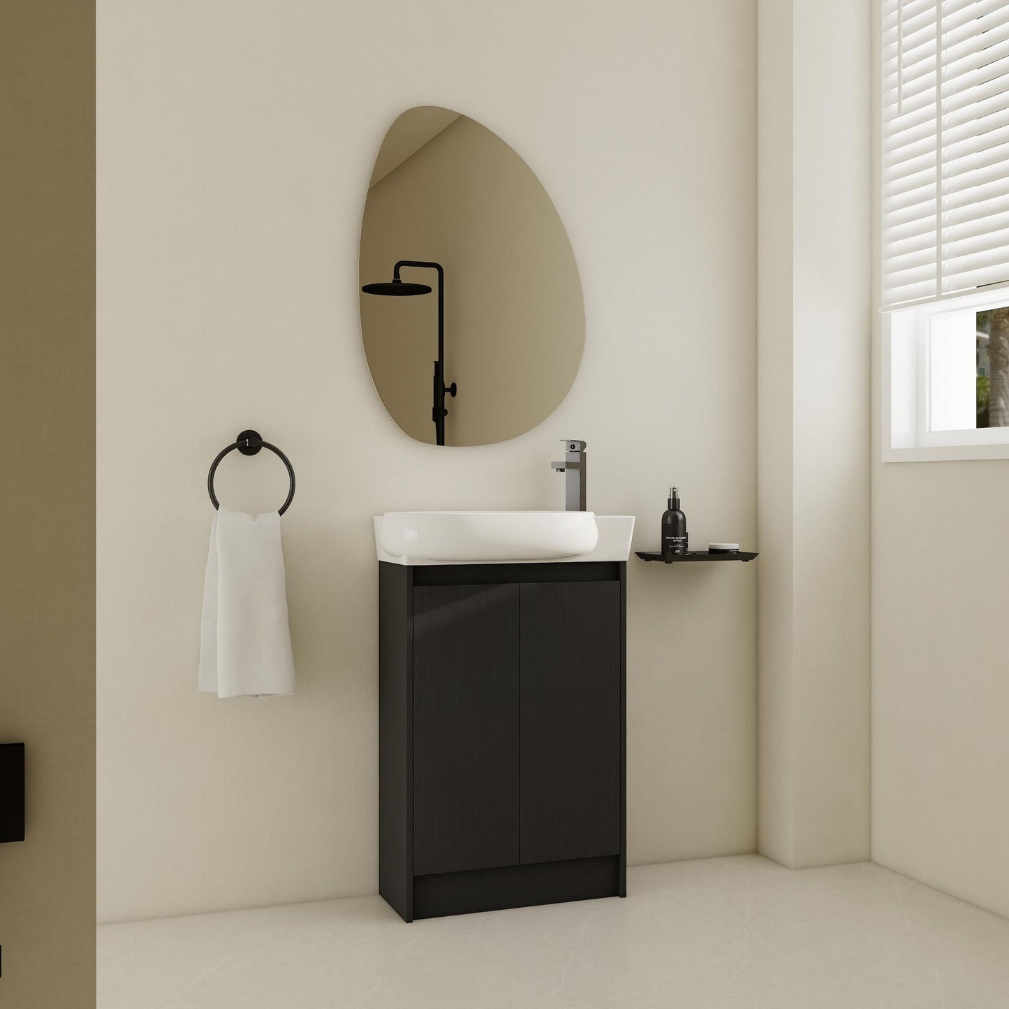 Freestanding Bathroom Vanity & Sink, Soft Close Doors